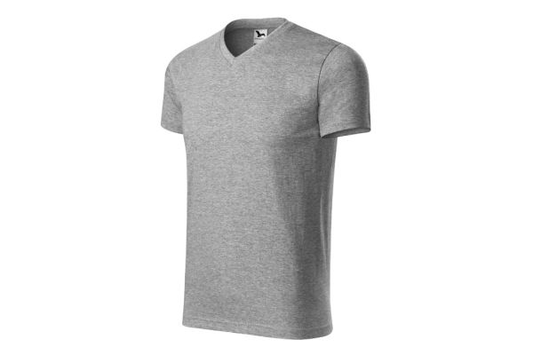 Tričko unisex Heavy V-neck 111 tmavě šedý melír obrázek 1