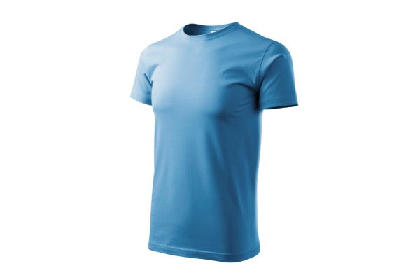 Tričko pánské Basic 129 azurově modrá obrázek 1